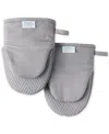 TOWN & COUNTRY LIVING BASICS SILICONE BASKETWEAVE MINI OVEN MITTS, SET OF 2