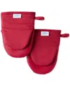 TOWN & COUNTRY LIVING BASICS SILICONE BASKETWEAVE MINI OVEN MITTS, SET OF 2