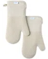 TOWN & COUNTRY LIVING BASICS SILICONE BASKETWEAVE OVEN MITTS, SET OF 2