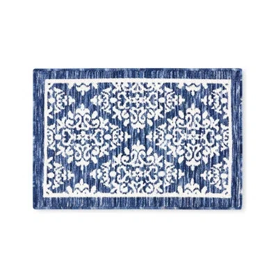 Town & Country Living Town & Country Everyday Walker Everwash Non-slip Backing Kitchen Mat In Navy Blue