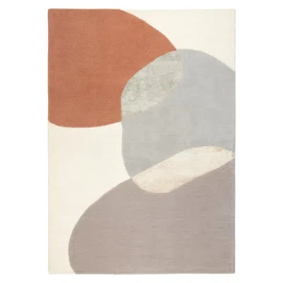 Town & Country Living Town & Country Luxe Oslo Abstract Colorblock Handcrafted Area Rug Beige/rust/grey In Beige;gray;rust