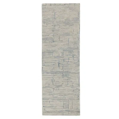 Town & Country Living Town & Country Luxe Remi Abstract Line Art Handcrafted Area Rug Grey/blue In Blue;gray