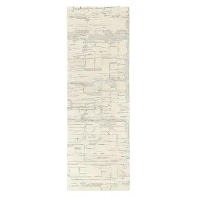 Town & Country Living Town & Country Luxe Remin Abstract Line Art Handcrafted Area Rug Beige/blue In Blue;beige;gray