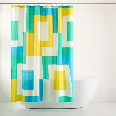 Town & Country Lucy Yellow Shower Curtain In Multi
