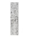 Town & Country Luxe Bold Marble Deco Area Rug With Metallic Ribbed Pile In Black