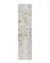 Town & Country Luxe Bold Marble Deco Area Rug With Metallic Ribbed Pile In Green