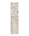 Town & Country Luxe Bold Marble Deco Area Rug With Metallic Ribbed Pile In Taupe
