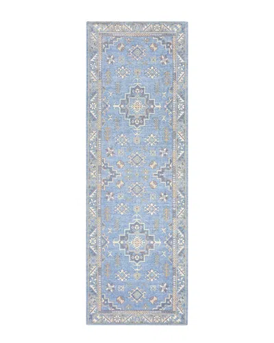 Town & Country Luxe Everwashª Woven New Vintage Multi-use Decorative Rug In Blue