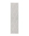 Town & Country Luxe Recycled High-low Contemporary Diamonds Plush Area Rug In Grey