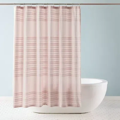 Town & Country Sophia Stripe Blush Stripe Shower Curtain In Pink