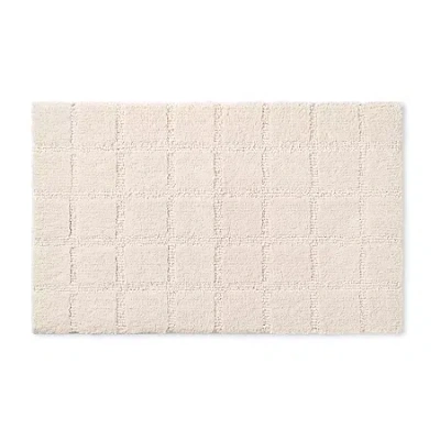 Town & Country Windowpane Beige Bath Rug In Neutral