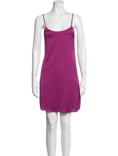 Pre-owned Toy G. Silk Mini Dress In Purple