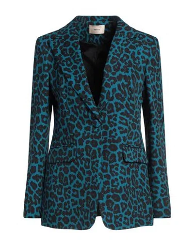Toy G. Woman Blazer Deep Teal Size 10 Polyester, Elastane In Green