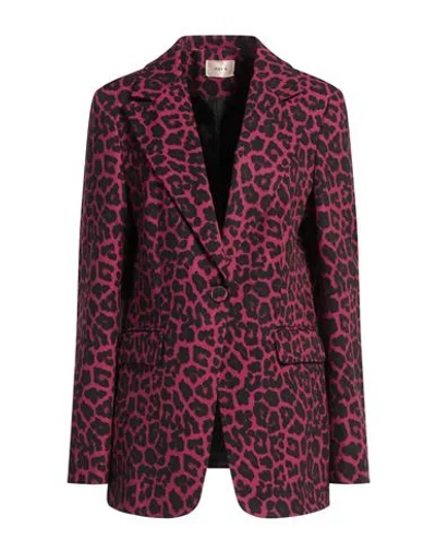 Toy G. Woman Blazer Magenta Size 6 Polyester, Elastane