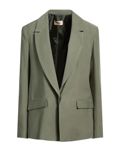 Toy G. Woman Blazer Military Green Size 12 Polyester, Elastane