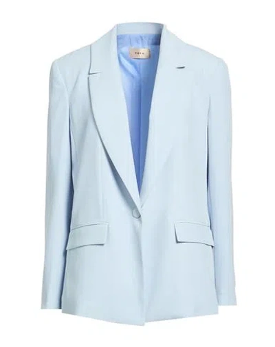 Toy G. Woman Blazer Sky Blue Size 8 Polyester, Elastane
