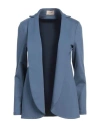 Toy G. Woman Blazer Slate Blue Size 4 Viscose, Nylon, Elastane