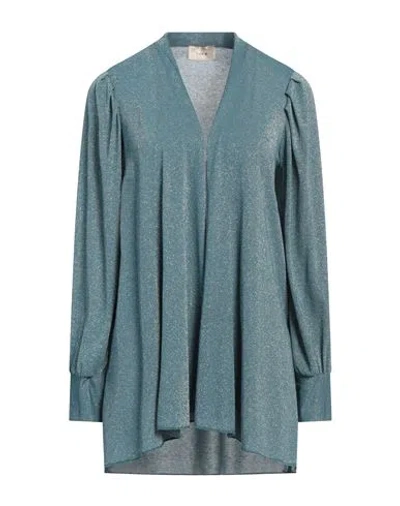 Toy G. Woman Cardigan Deep Teal Size L Viscose, Polyester, Elastane In Green