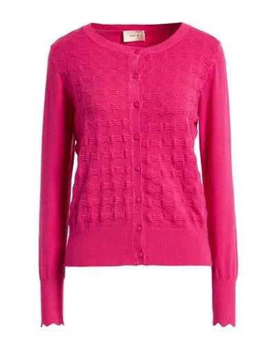 Toy G. Woman Cardigan Fuchsia Size S/m Viscose, Polyester, Polyamide In Pink