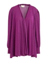 Toy G. Woman Cardigan Mauve Size S Viscose, Polyester, Elastane In Purple