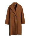 Toy G. Woman Coat Camel Size 12 Polyester, Viscose In Beige