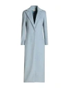 Toy G. Woman Coat Light Blue Size 4 Polyester, Viscose In Blue