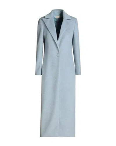 Toy G. Woman Coat Light Blue Size 4 Polyester, Viscose