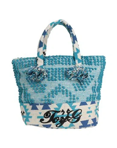 Toy G. Woman Handbag Azure Size - Cotton, Polyester, Metallic Fiber In Blue