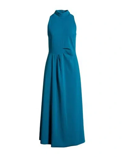 Toy G. Woman Maxi Dress Deep Teal Size S Polyester, Elastane In Blue
