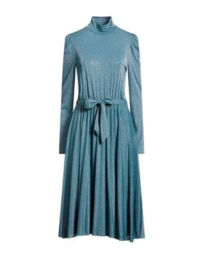 Toy G. Woman Midi Dress Deep Teal Size M Viscose, Polyester, Elastane In Blue