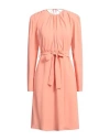 Toy G. Woman Midi Dress Salmon Pink Size L Polyester In Salmon Pink
