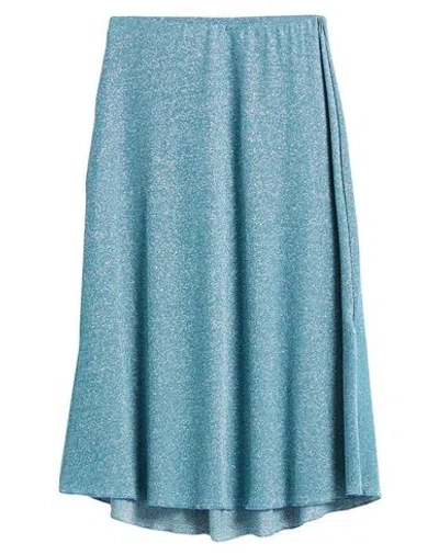 Toy G. Woman Midi Skirt Deep Teal Size L Viscose, Polyester, Elastane