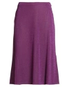 Toy G. Woman Midi Skirt Purple Size M Viscose, Polyester, Elastane