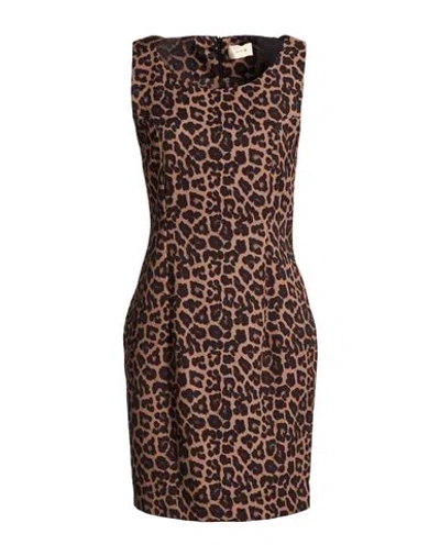 Toy G. Woman Mini Dress Camel Size 10 Polyester, Elastane In Brown