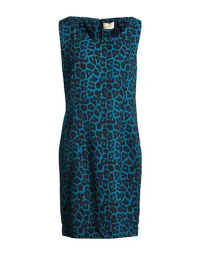 Toy G. Woman Mini Dress Deep Teal Size 12 Polyester, Elastane In Blue