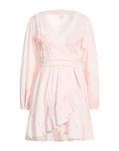 Toy G. Woman Mini Dress Light Pink Size L Cotton