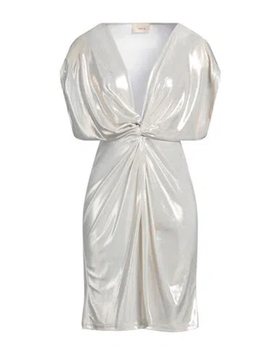 Toy G. Woman Mini Dress Platinum Size L Polyester, Elastane In Grey