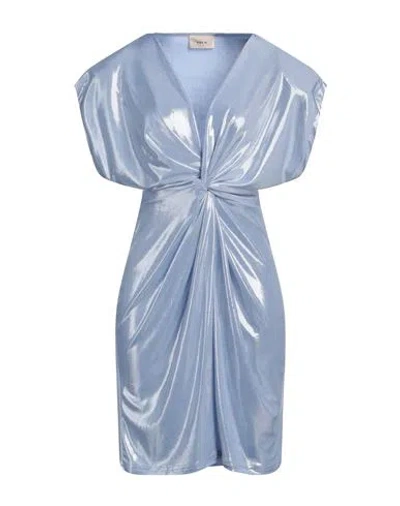 Toy G. Woman Mini Dress Sky Blue Size L Polyester, Elastane