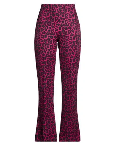 Toy G. Woman Pants Fuchsia Size 12 Polyester, Elastane In Pink