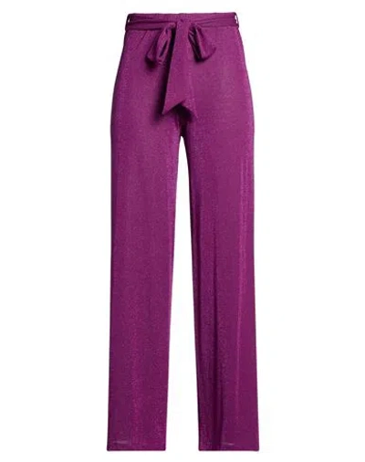 Toy G. Woman Pants Mauve Size L Viscose, Polyester, Elastane In Purple