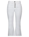 Toy G. Woman Pants White Size 8 Cotton, Elastane
