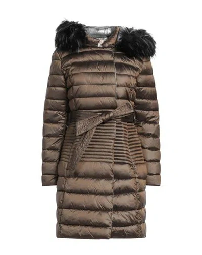 Toy G. Woman Down Jacket Bronze Size Xxl Polyester In Yellow
