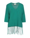 Toy G. Woman Sweater Emerald Green Size M Viscose, Polyamide