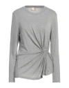 Toy G. Woman Sweater Light Grey Size L Viscose, Polyester, Elastane