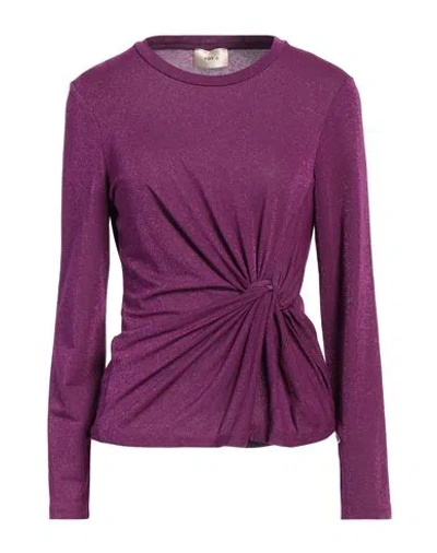 Toy G. Woman Sweater Mauve Size M Viscose, Polyester, Elastane In Purple