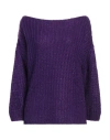 Toy G. Woman Sweater Purple Size M/l Acrylic, Polyamide, Mohair Wool, Wool In Purple