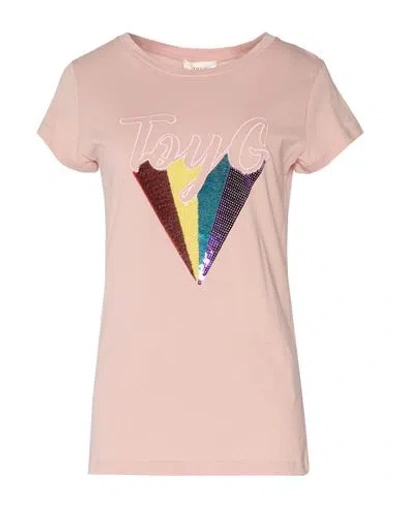 Toy G. Woman T-shirt Pink Size L Cotton