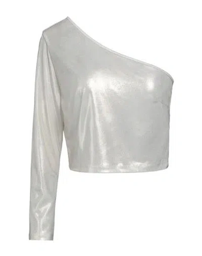 Toy G. Woman Top Platinum Size L Polyester, Elastane In Grey