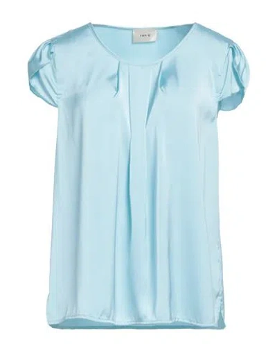Toy G. Woman Top Turquoise Size M Polyester In Blue