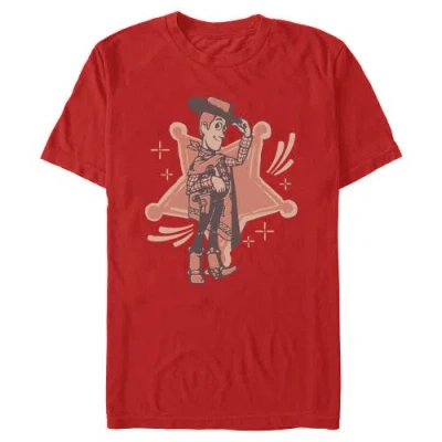 Toy Story 5 I Am Woody Badge  Graphic T-shirt In Red